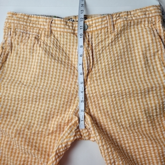 ROBERT Graham Bermuda Casual Walking Shorts Gingham Orange Cotton 34 - Picture 10 of 12